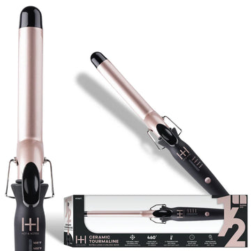 H&H Extra Long Ceramic Tourmaline Curling Iron 1"