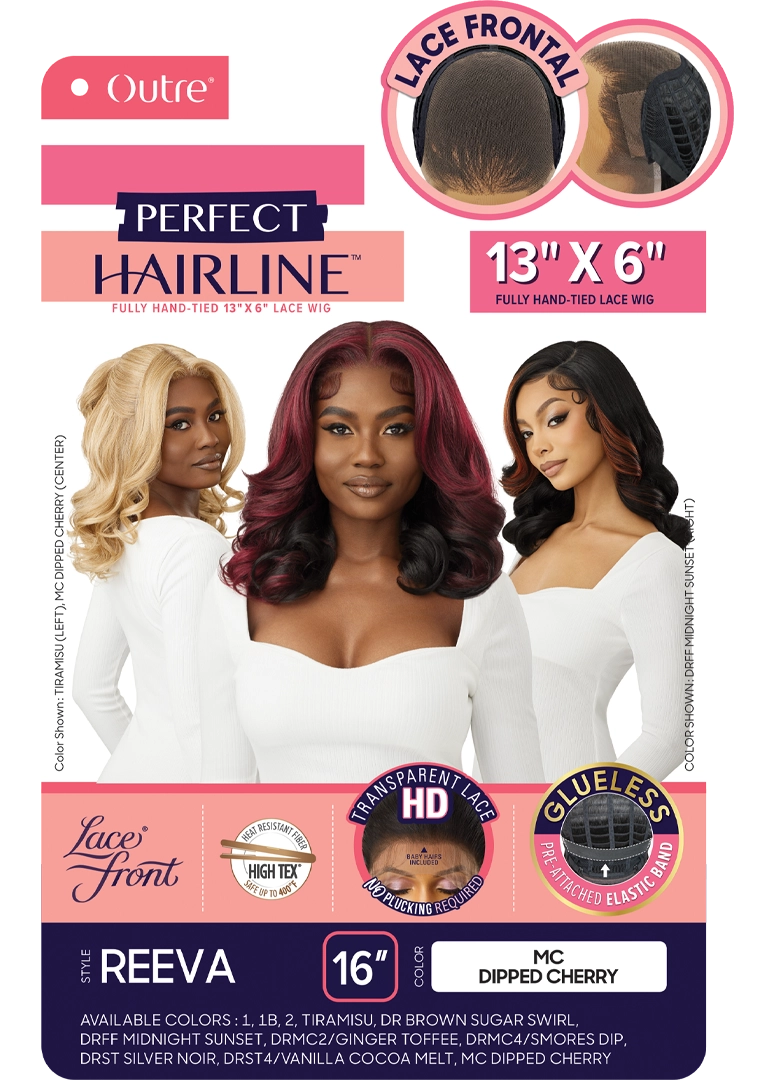 Outre Perfect Hairline Glueless 13X6 HD Lace Front Wig -Reeva- Fully Hand-tied