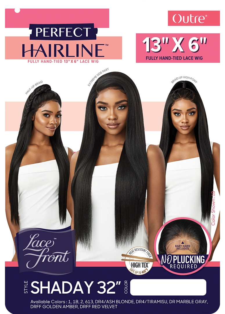 Outre Perfect Hairline Glueless 13X6 HD Lace Front Wig -Shaday 32"- Fully Hand-tied